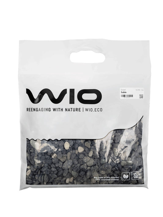 Akvárium és terrárium dekorációs kavics, Wio, Sable Gravel Mix, 2 kg, 5-30 mm