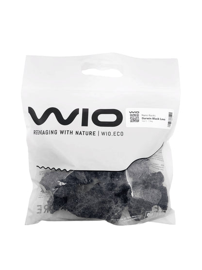 Díszítő kövek akváriumokba és terráriumokba, Wio, Darwin Black Lava Nano Rocks, 1,5-2 kg, 1-10 cm