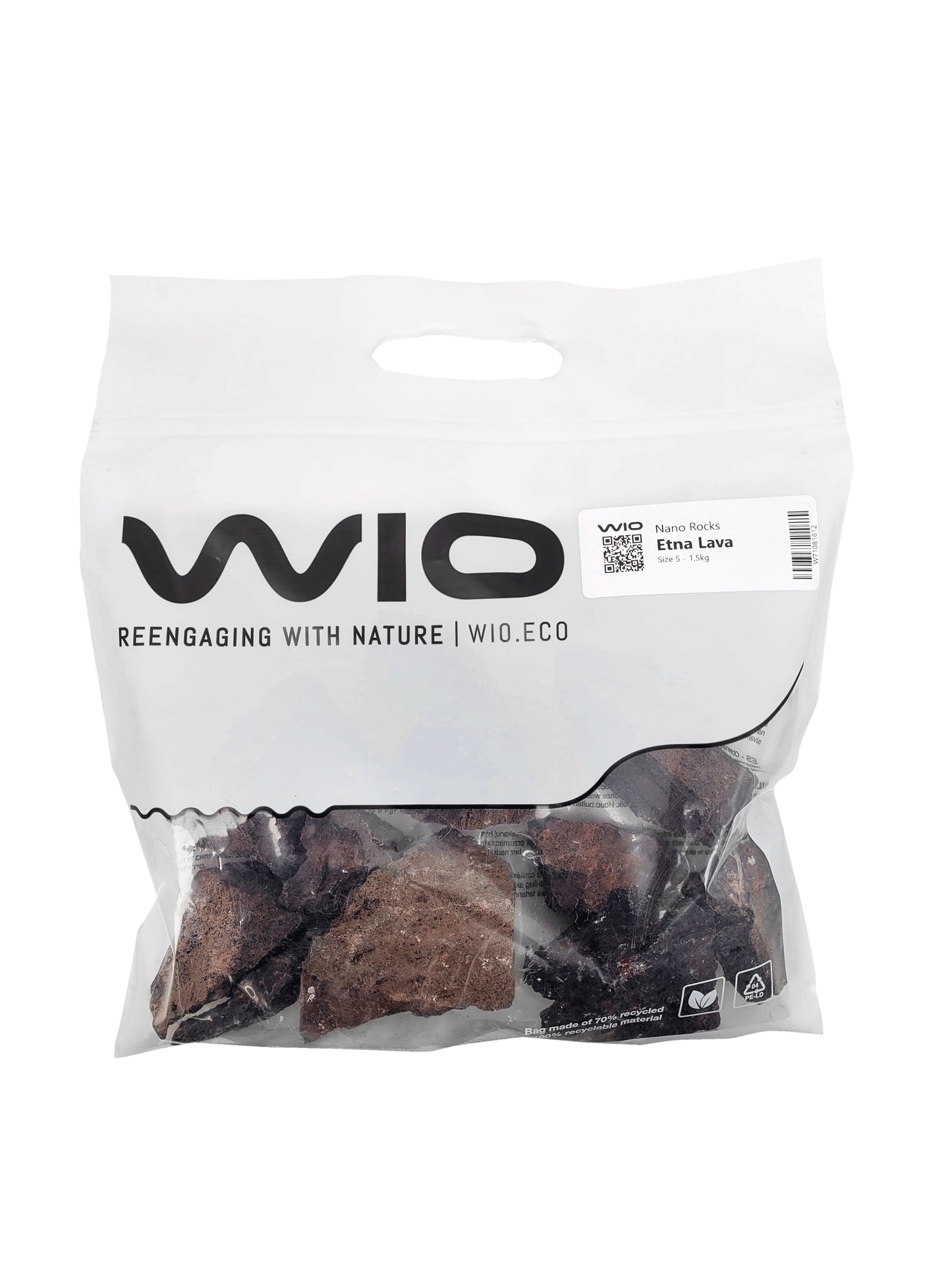 Díszítő kövek akváriumba és terráriumba, Wio, Etna Lava Nano Rocks, 2 kg, 1-10 cm