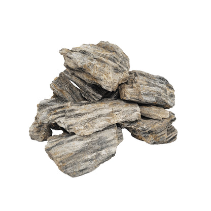 Pietre decor acvarii si terarii, Wio, Grey Fossil Wood Nano Rocks, 2 kg, 3-10 cm