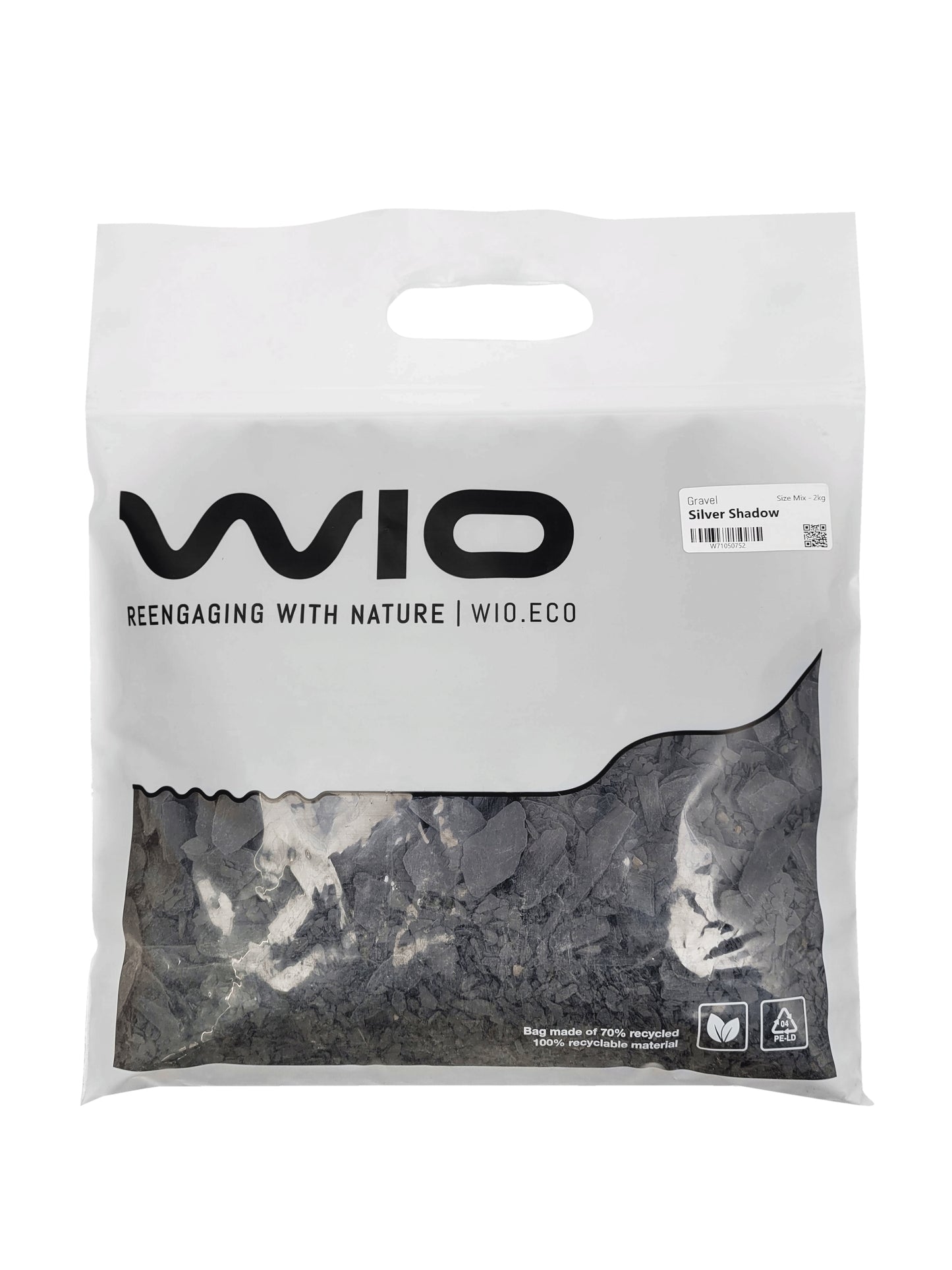 Kavics akvárium dekorációhoz, Wio, Silver Shadow Gravel, 2 kg