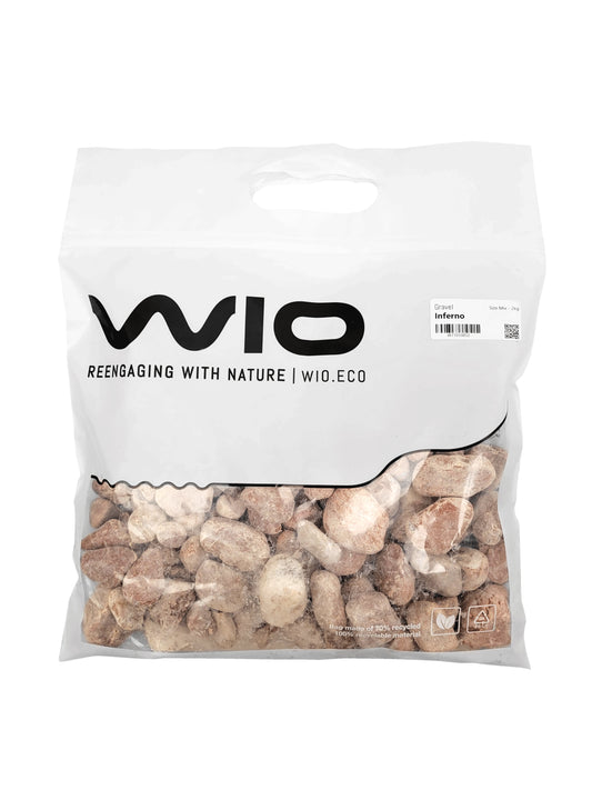 Kavics az akvárium díszítésére. Wio, Inferno Gravel, 2 kg, Mix