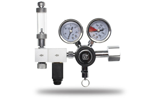 Reductor CO2 cu electrovalva si numărător de bule, CO2Art Pro-Elite Dual Stage CO2 Regulator