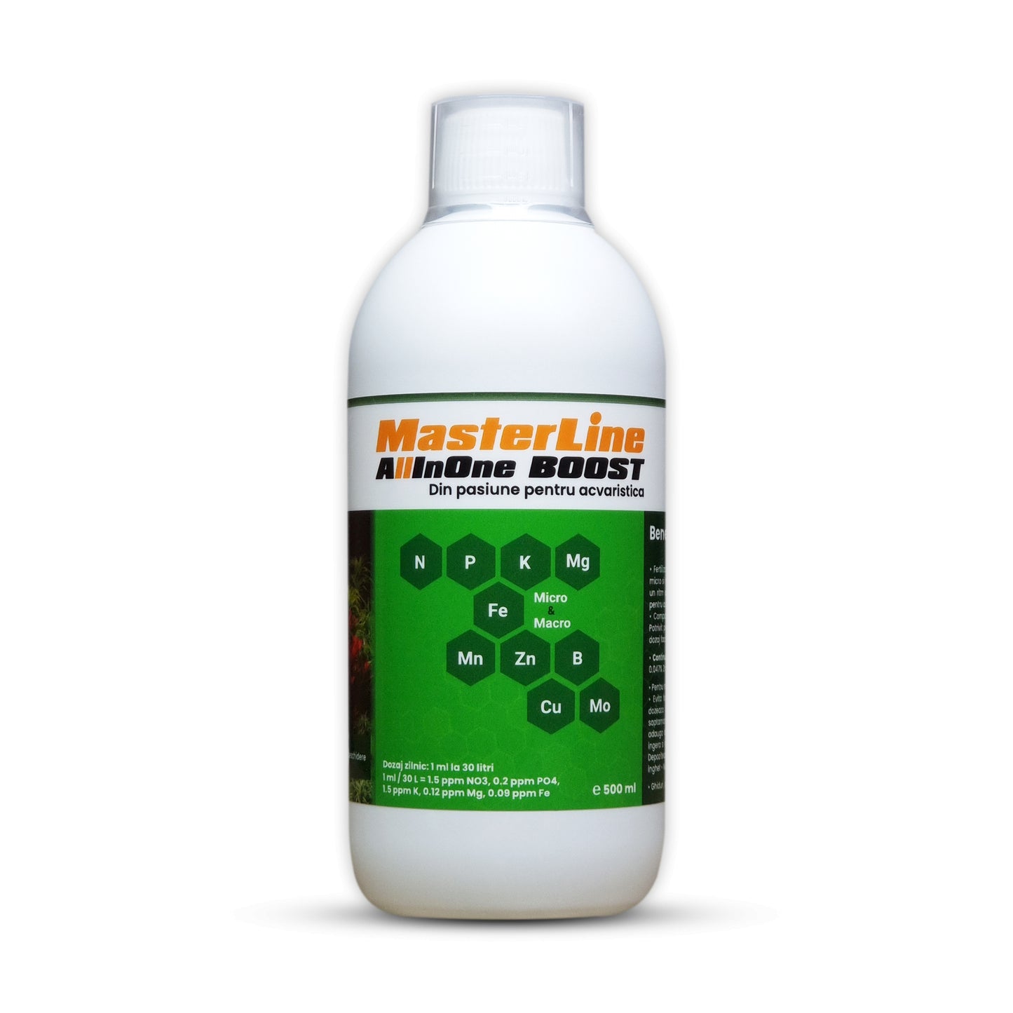 Fertilizant pentru plante acvatice, MasterLine All In One Boost, 500 ml