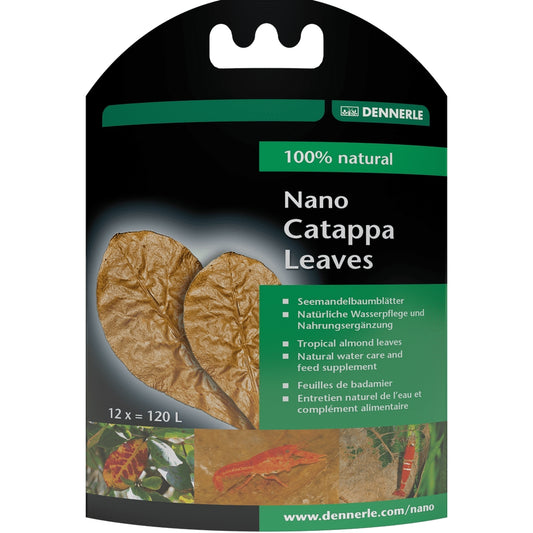 Frunze nano catappa pentru îngrijirea apei, Dennerle, Nano Catappa Leaves, 12 buc