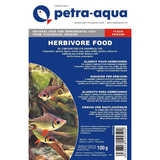 Hrana congelata pentru pesti ornamentali ierbivori, HERBIVOROUS SPECIAL, blister 100 g