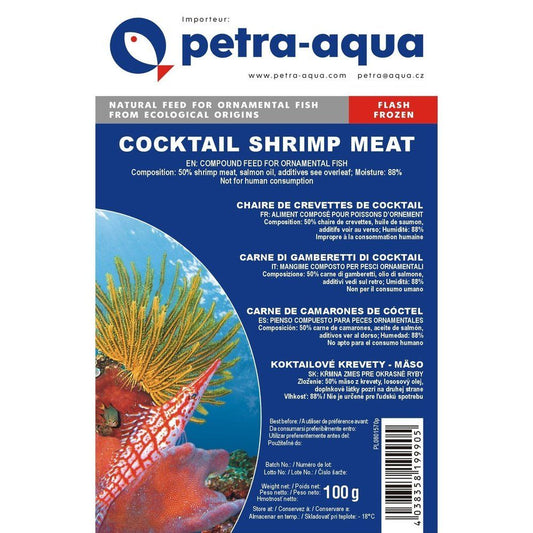 Hrană congelată pentru pești ornamentali, COCKTAIL SHRIMP MEAT, blister 100 g