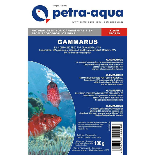 Hrană congelată pentru pești ornamentali, GAMMARUS, blister 100 g