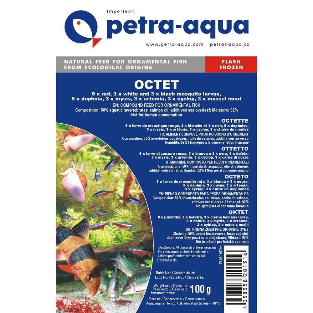 Hrană congelată pentru pești ornamentali, OCTET, blister 100 g