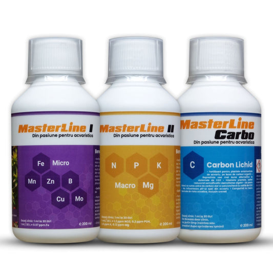 Akváriumi növényi műtrágya csomag MasterLine I + MasterLine II + MasterLine Carbo 200 ml