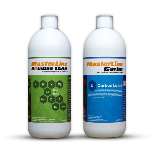 Pachet fertilizanți plante de acvariu MasterLine All in One Lean + MasterLine Carbo 1000 ml