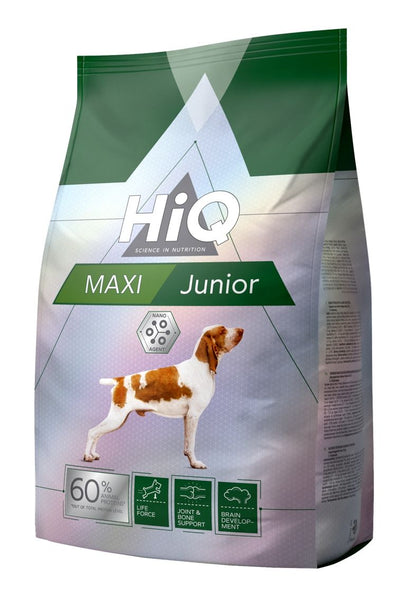 Hrana uscata pentru caini tineri de talie mare pe baza de carne de pasare. HiQ Maxi Junior, 11 kg