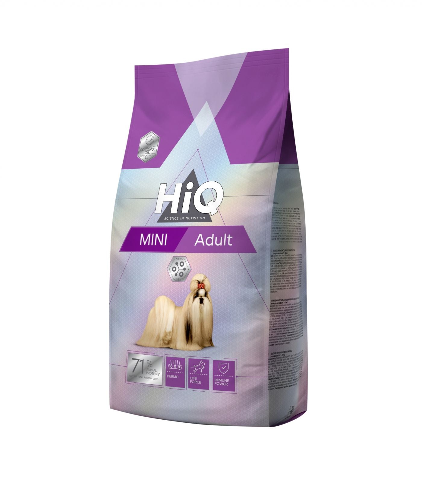 Hrana uscata pentru caini adulti de talie mica pe baza de carne de pasare, HiQ Mini Adult, 1.8 kg