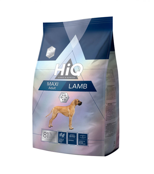 Száraztáp nagytestű felnőtt kutyák számára bárányhússal HiQ Maxi Adult Lamb, 11 kg