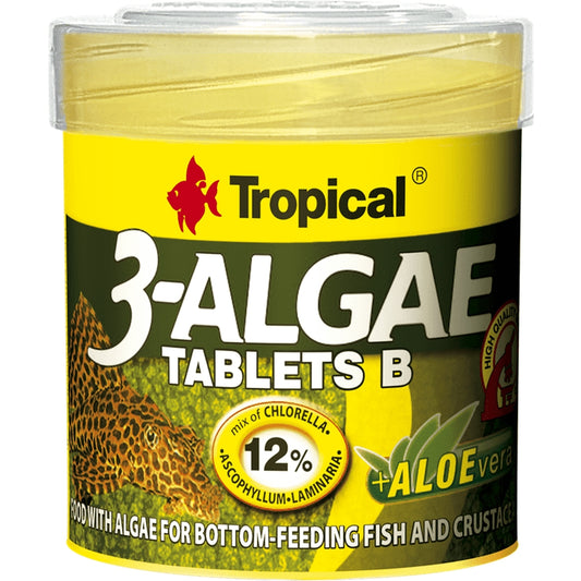 Algaeledel édesvízi és tengeri halaknak Tropical 3-Algae Tablets B, 50ml/36g 