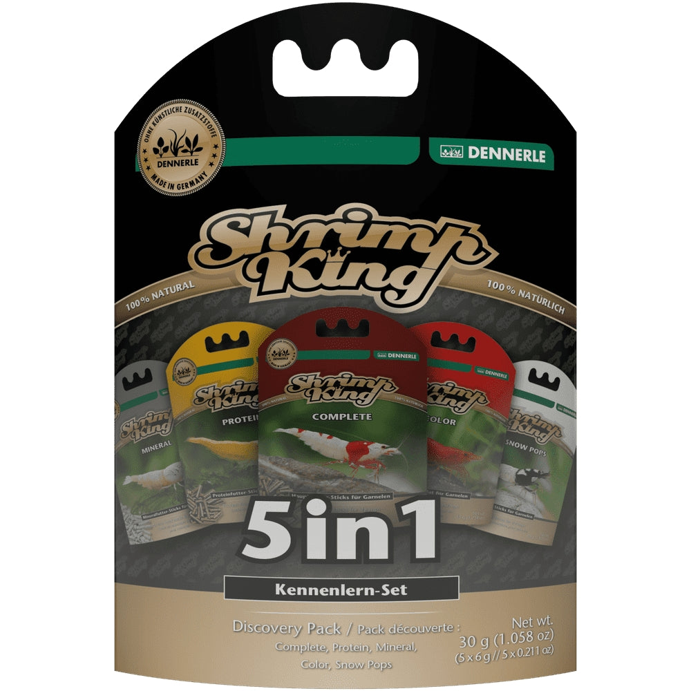 Hrana diversificata pentru creveti, Dennerle Shrimp King 5 in 1, 30g