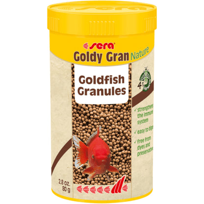 Hrana minigranulata pentru carasii ornamentali, Sera Goldy Gran Nature, 18 g/50 ml