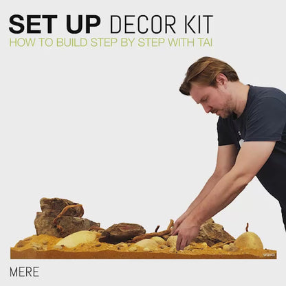 Kit complet cu substrat si pietre pentru decorul acvariului, Wio Mere Decor Kit, 20 kg